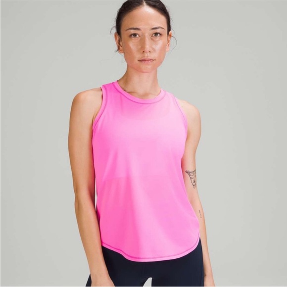 Lululemon Women’s NWOT Lightweight Run Kit Pink Tank Top Quick Dry Stretch Sz 14 - Picture 1 of 9